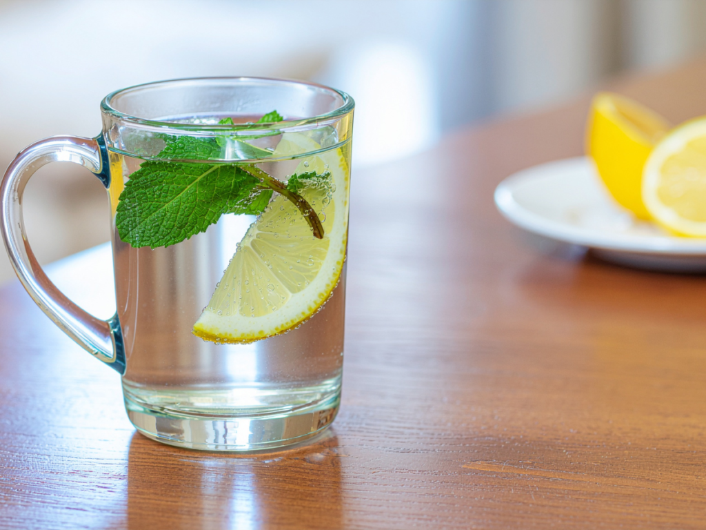 lukewarm water lemon in morning